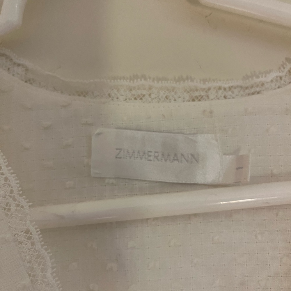 Zimmermann Floral Lace Dotted Mini Dress. - Picture 10 of 10